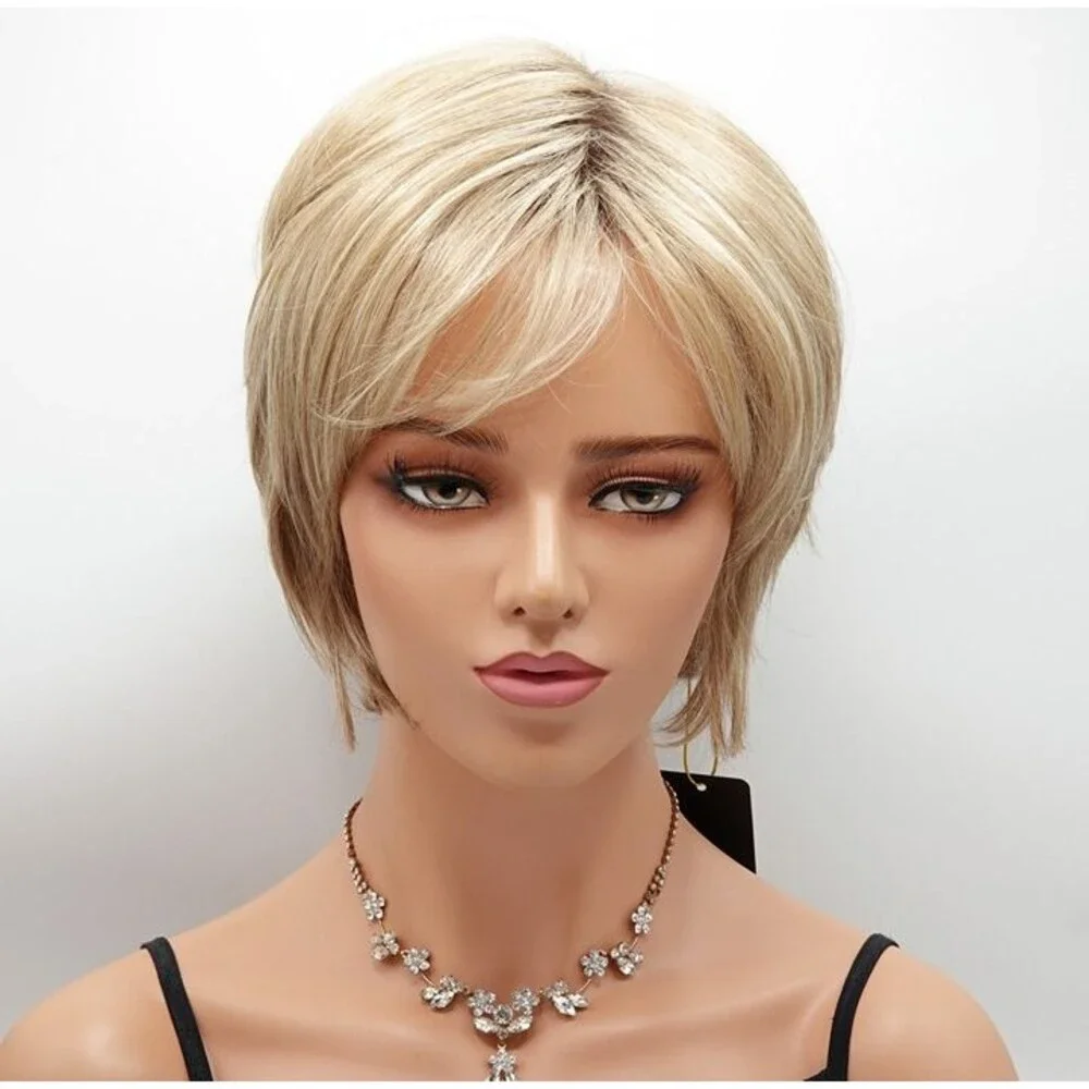 Whitney Wig by Envy, Envyhair Human Hair/Synthetic Blend Sparkling Champagne NEW